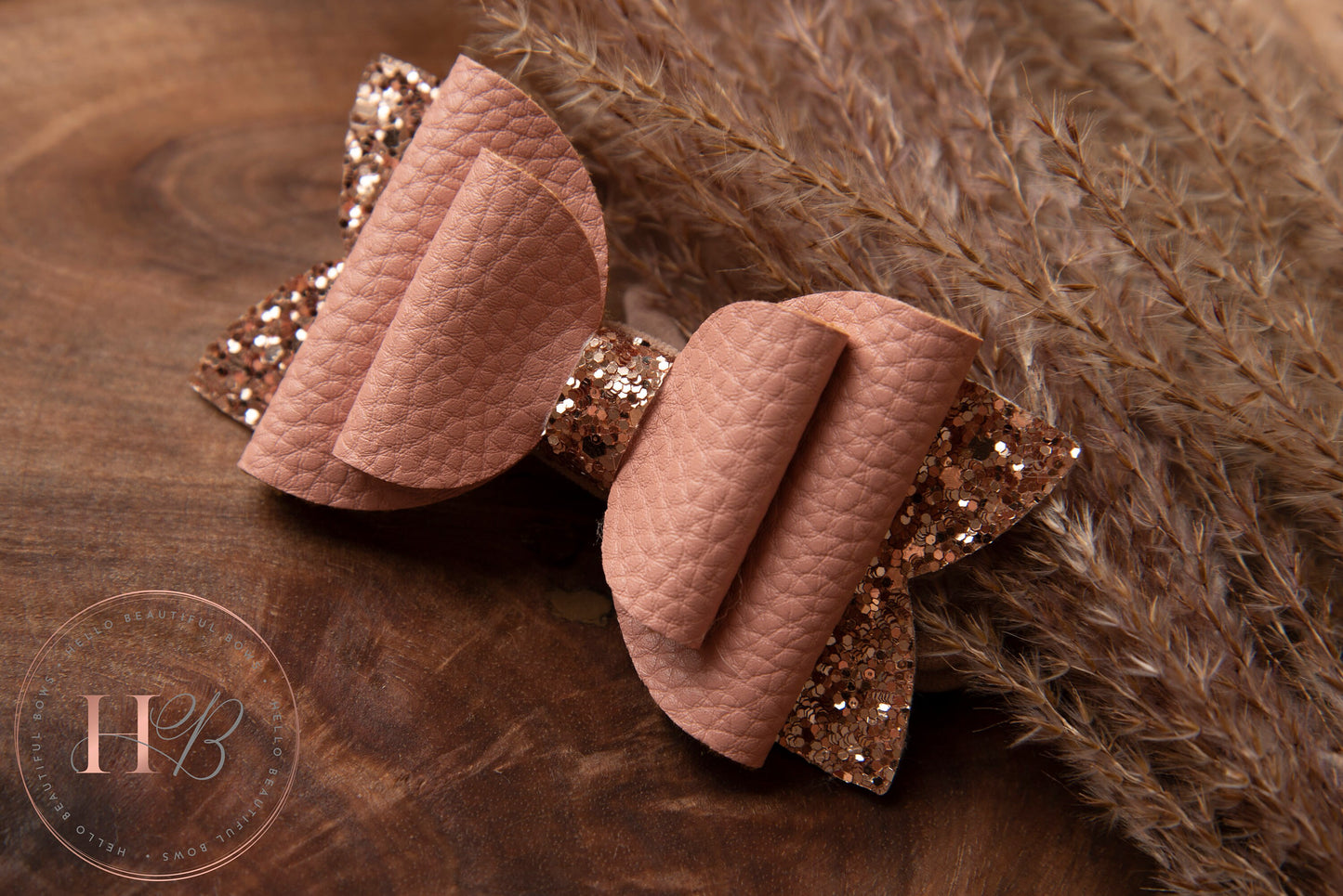 Autumn hair bows, girls hair bows, hair clips, baby headbands, dusky pink bow, pink hair bow, hair clip, girl hair bow, rose gold bow
