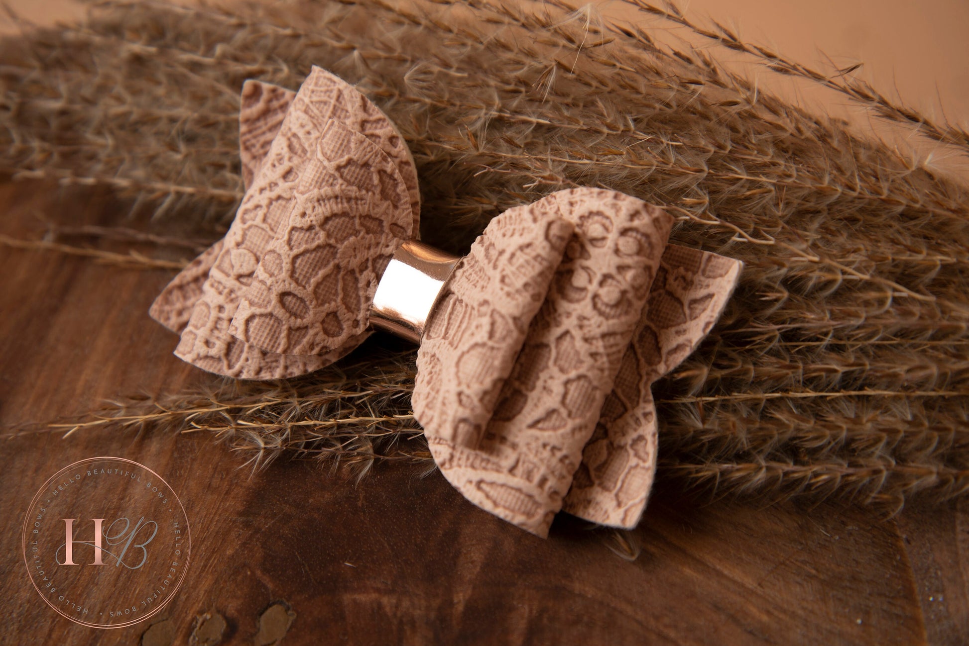 Autumn hair bows, girls hair bows, hair clips, baby headbands, beige hair bow, embossed hair bowir bow, hair clip, hair bow