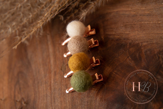 Autumn baby hair clips, fringe clips, baby clips, girls hair clips