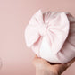 Baby turban, baby hat, baby accessory, baby shower gift, baby pink turban, baby bow turban, autumn turban, ribbed turban
