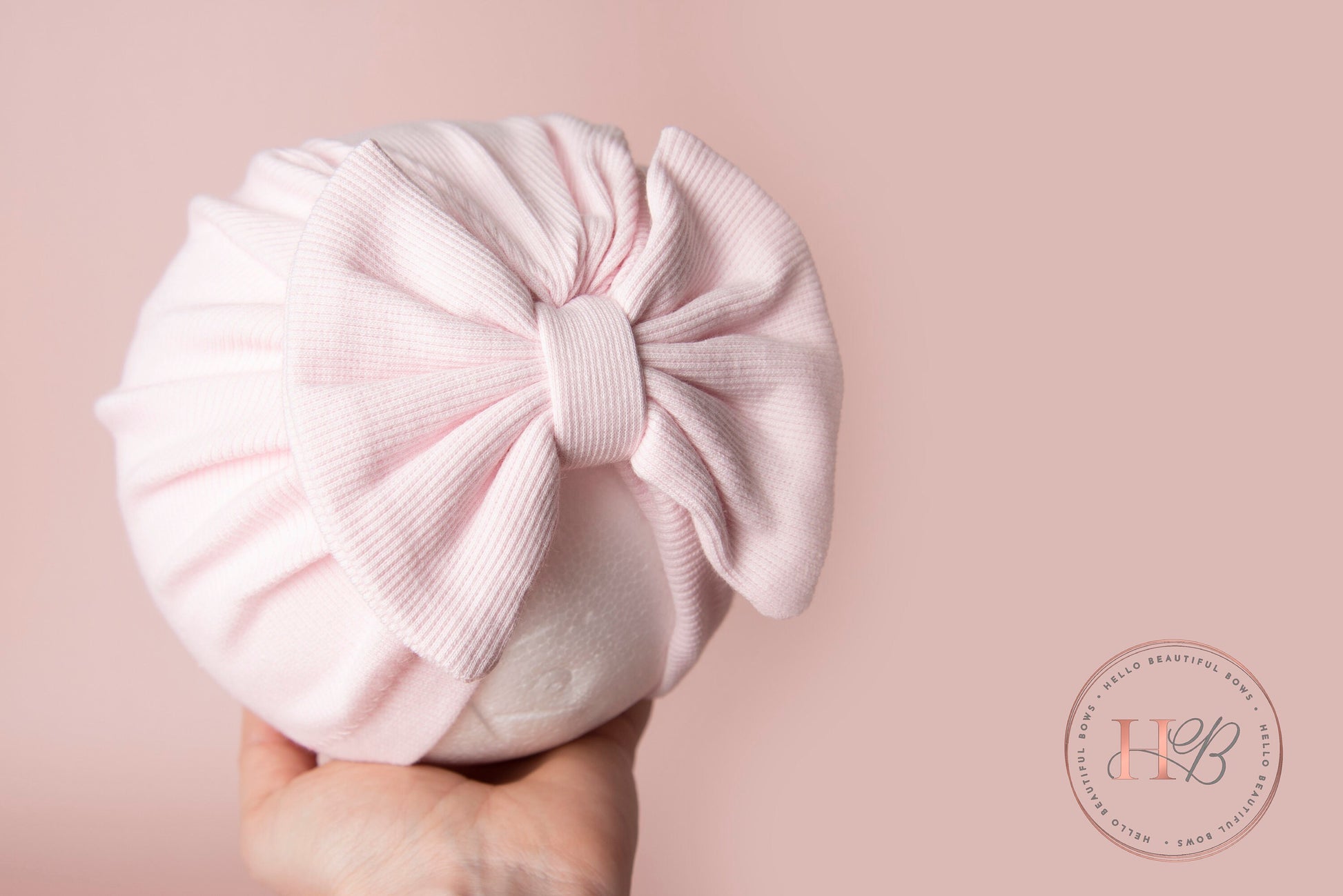 Baby turban, baby hat, baby accessory, baby shower gift, baby pink turban, baby bow turban, autumn turban, ribbed turban