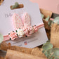 Spring bunny ears headband, Easter bunny headband, pink bunny headband, flower headband