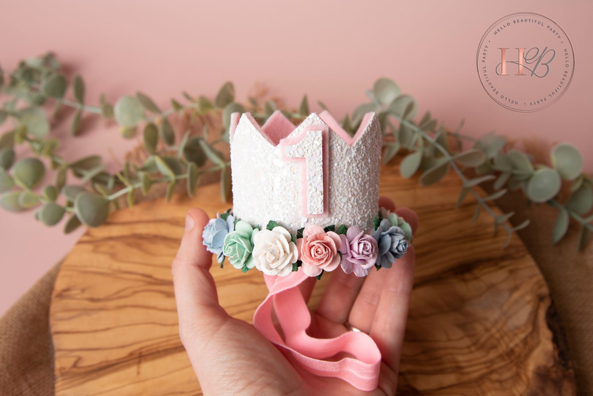 White birthday crown, 1st birthday crown, 2nd birthday crown, Cake smash crown, birthday crown, glitter birthday crown