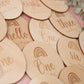 Wooden Milstone Discs, Baby shower gift, Photo prop plaque, rainbow milestone discs, baby milestone discs, wooden discs