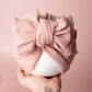 Baby turban, baby hat, baby accessory, baby shower gift, pink turban, baby bow turban, summer turban, ribbed turban