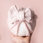 Baby turban, baby hat, baby accessory, baby shower gift, baby pink turban, baby bow turban, summer turban, ribbed turban