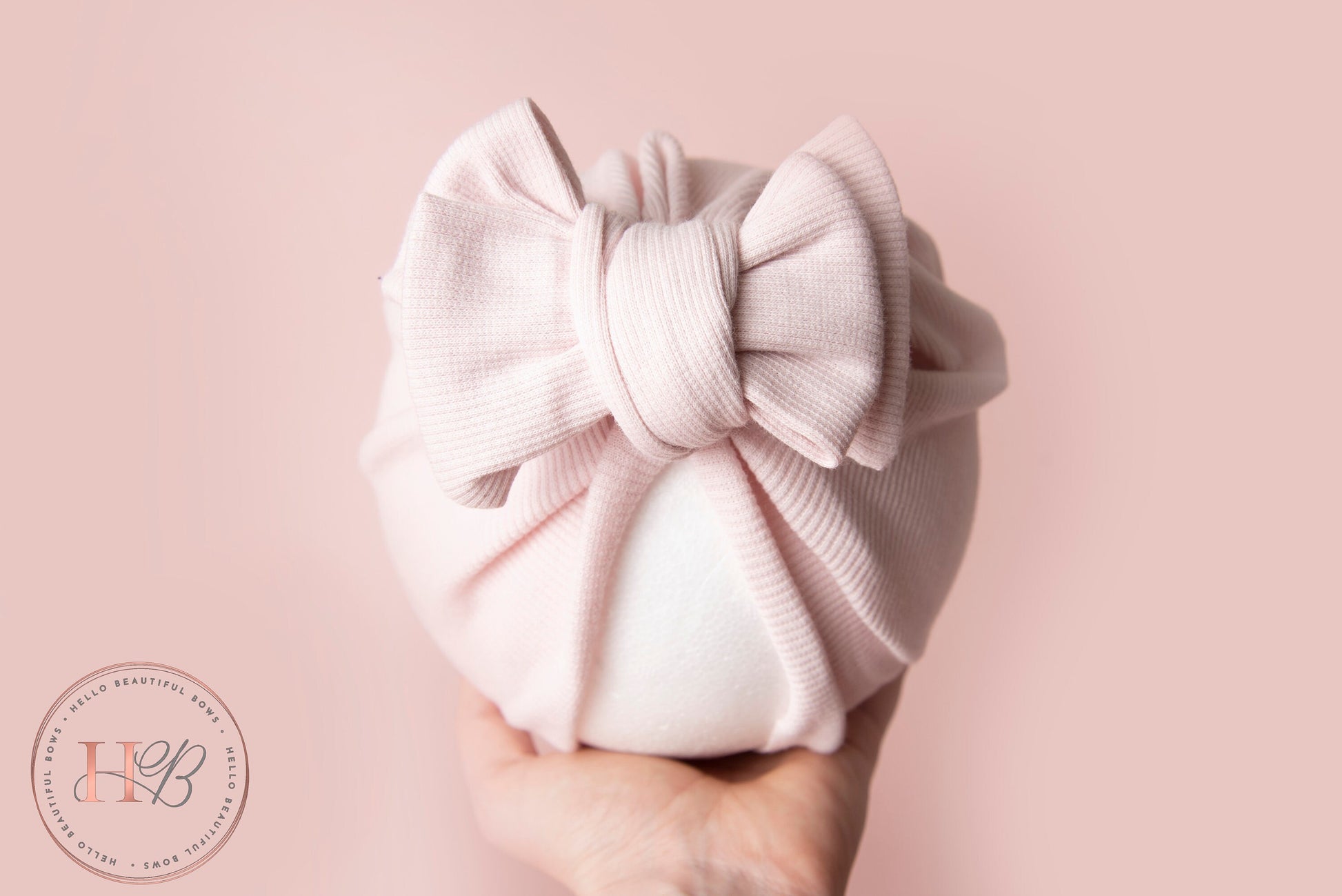 Baby turban, baby hat, baby accessory, baby shower gift, baby pink turban, baby bow turban, summer turban, ribbed turban