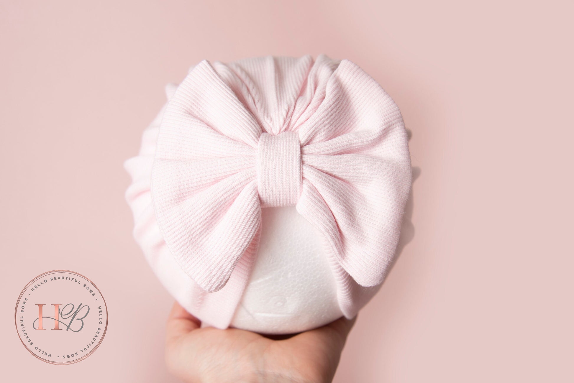 Baby turban, baby hat, baby accessory, baby shower gift, baby pink turban, baby bow turban, autumn turban, ribbed turban