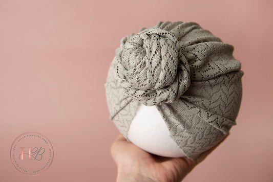 Baby turban, baby hat, baby accessory, baby shower gift, Grey turban, summer turban, Bow Turban, Plait Turban, Lace turban