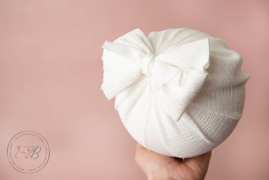 Baby turban, baby hat, baby accessory, baby shower gift, white turban, summer turban, Bow Turban