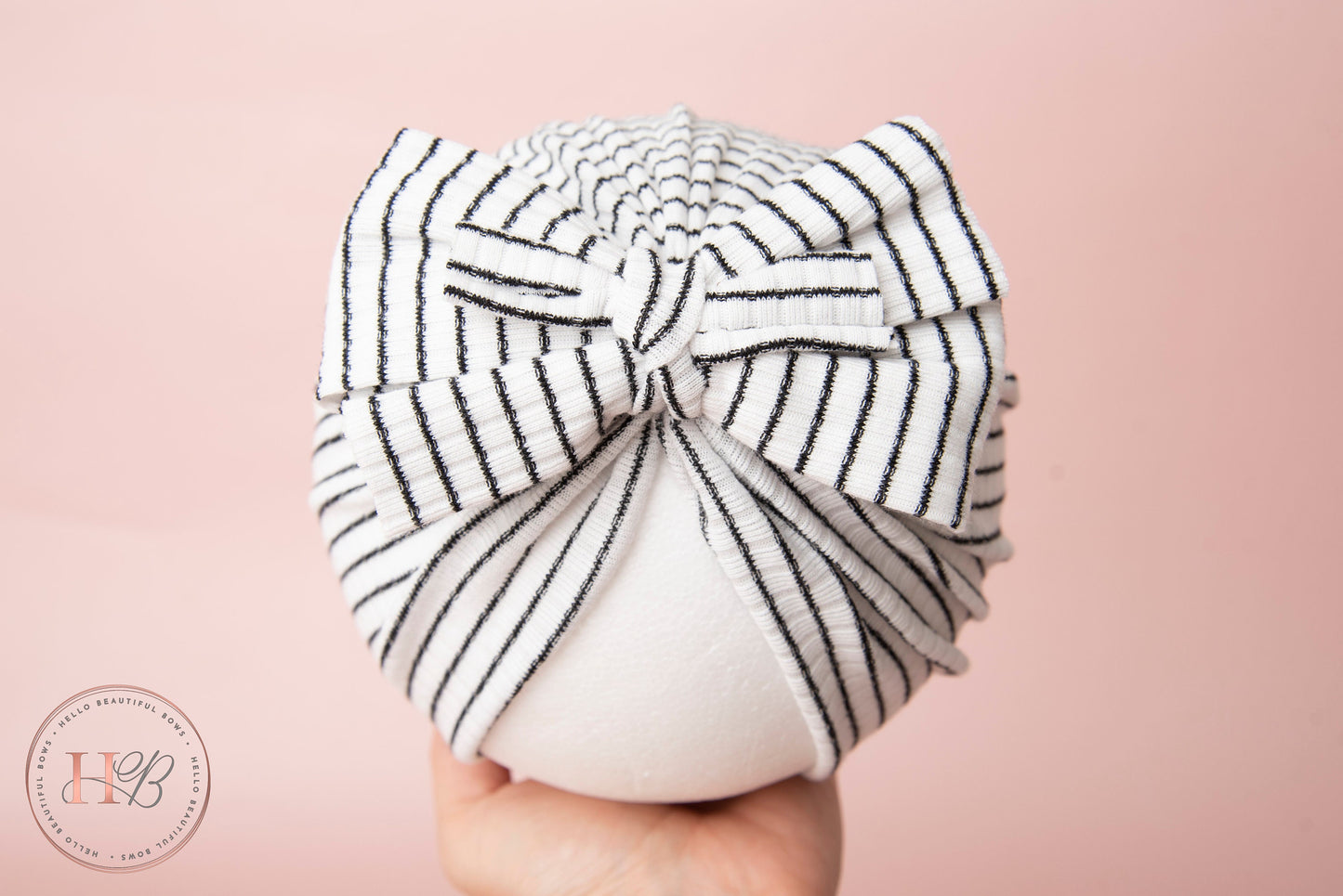 Baby turban, baby hat, baby accessory, baby shower gift, stripe turban, baby bow turban, summer turban, ribbed turban