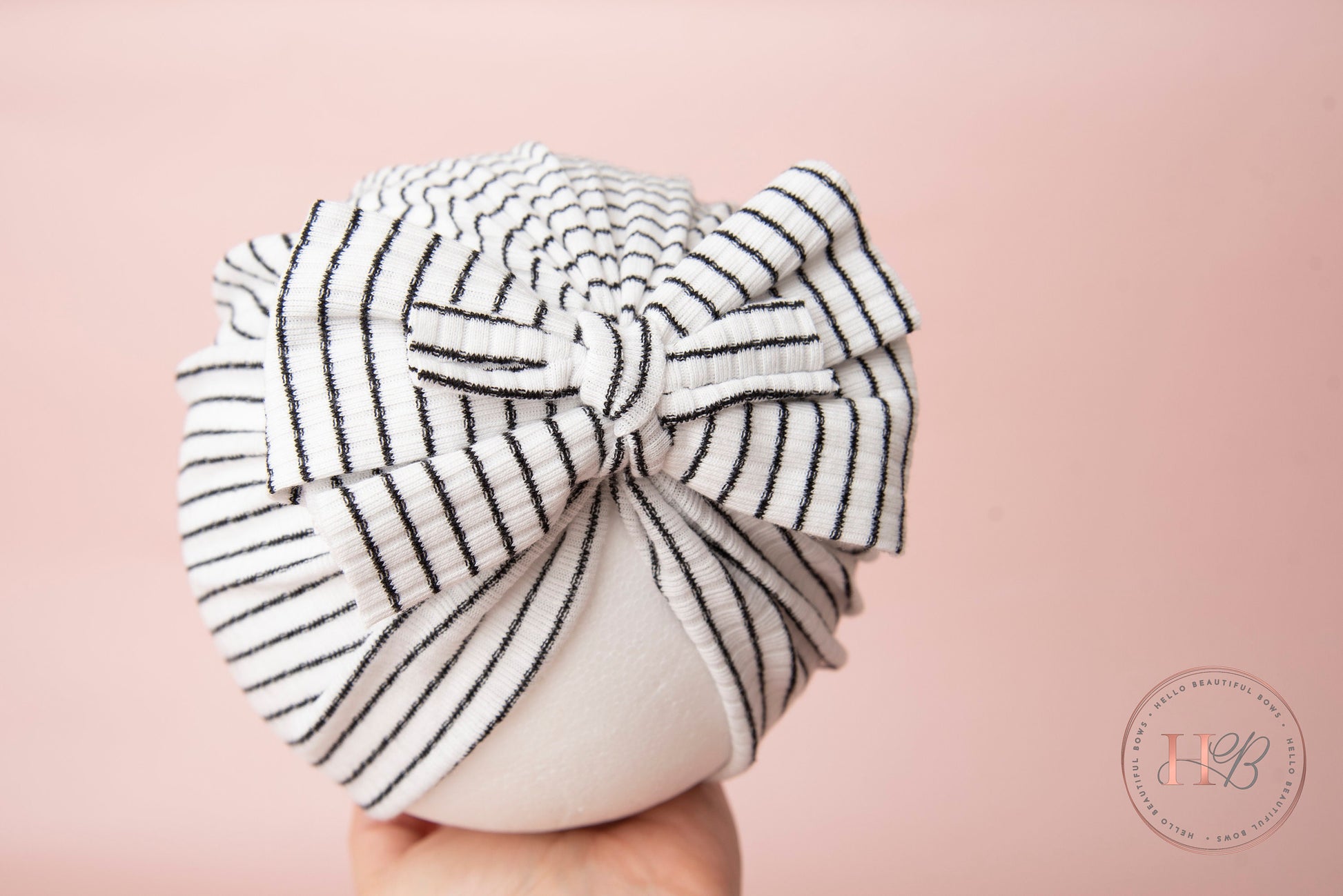 Baby turban, baby hat, baby accessory, baby shower gift, stripe turban, baby bow turban, summer turban, ribbed turban