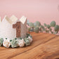 White birthday crown, 1st birthday crown, 2nd birthday crown, Cake smash crown, birthday crown, glitter birthday crown, first birthday girl,