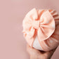 Baby turban, baby hat, baby accessory, baby shower gift, peach turban, baby bow turban, summer turban, ribbed turban, floral turban