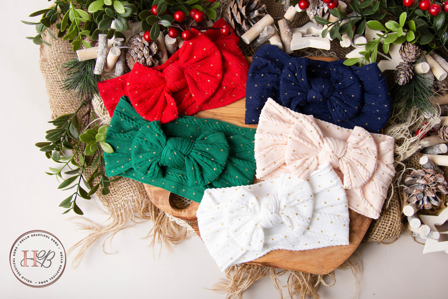 baby headbands, baby girl headband, baby head wraps, girl headbands, soft headbands, Christmas headbands, polkadot headbands