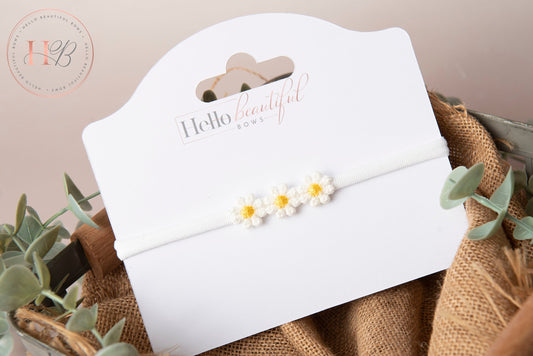 Baby girl headband, baby flower headband, summer headband, daisy headband, newborn headband