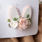 Spring bunny ears clips, Easter bunny clip, , flower clip