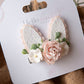 Spring bunny ears clips, Easter bunny clip, , flower clip