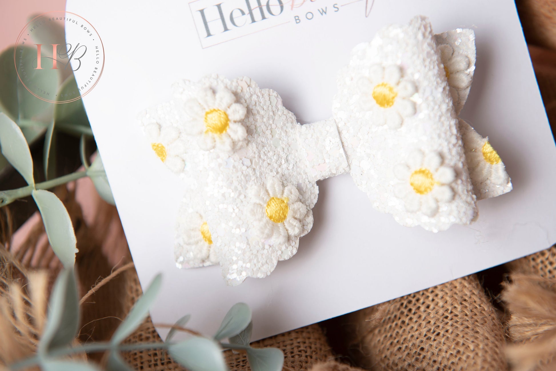 Daisy hair bow, hair bows, hair clips girls summer hair bows, baby bow baby headband girls headband, holiday hair bows,