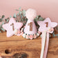 Pink birthday crown Birthday set, birthday wand, birthday badge, 1st birthday crown, 2nd birthday crown, Cake smash crown, party hat set