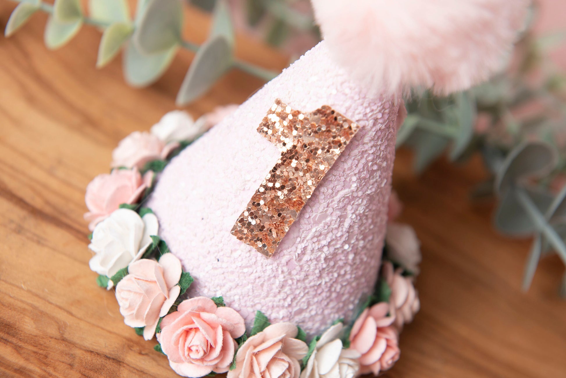 Pink birthday party hat, 1st birthday crown, 2nd birthday crown, Cake smash hat, birthday crown, party hat, first birthday girl,