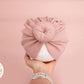 Baby turban, baby hat, baby accessory, baby shower gift, pink turban, donut turban, ribbed turban
