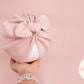 Baby turban, baby hat, baby accessory, baby shower gift, pink turban, bow turban, ribbed turban