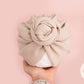Baby turban, baby hat, baby accessory, baby shower gift, Beige turban, plait turban, ribbed turban
