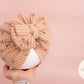 Baby turban, baby hat, baby accessory, baby shower gift, Beige turban, bow turban, ribbed turban