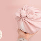 Baby turban, baby hat, baby accessory, baby shower gift, pink turban, bow turban, ribbed turban