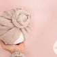 Baby turban, baby hat, baby accessory, baby shower gift, Beige turban, plait turban, ribbed turban
