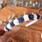 Girls flower Alice headband navy Christmas headband floral flower girl headband wedding decor